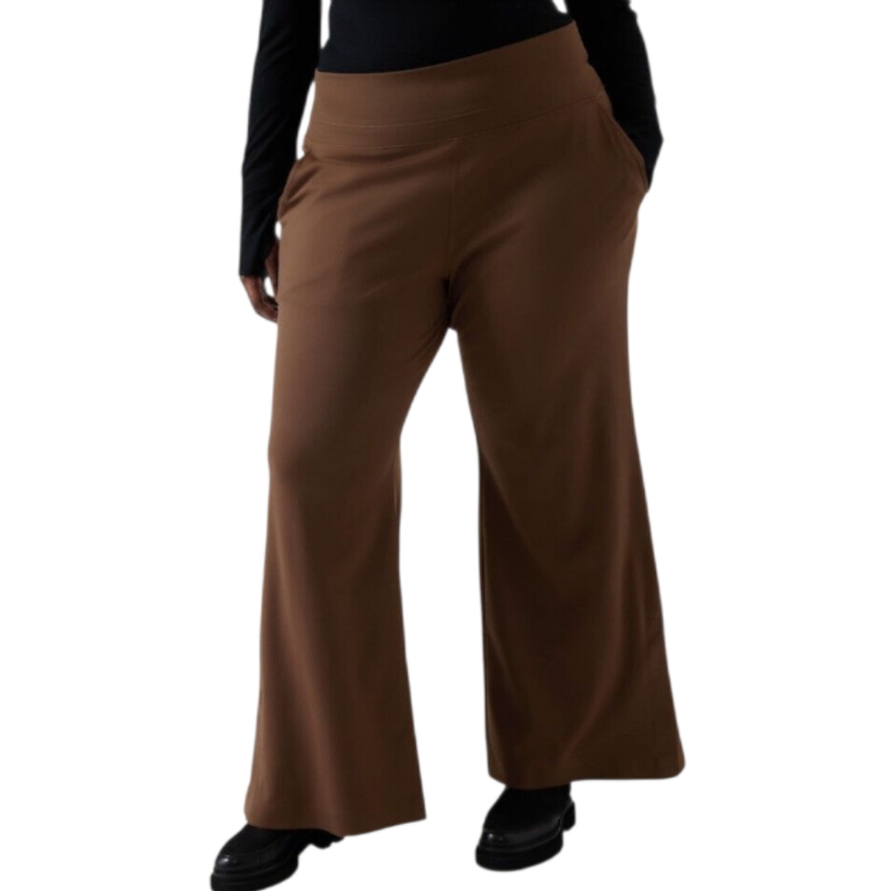 Women's Athleta Brown Venice High Rise Wide Leg Pant Plus Size 3X NWT $119